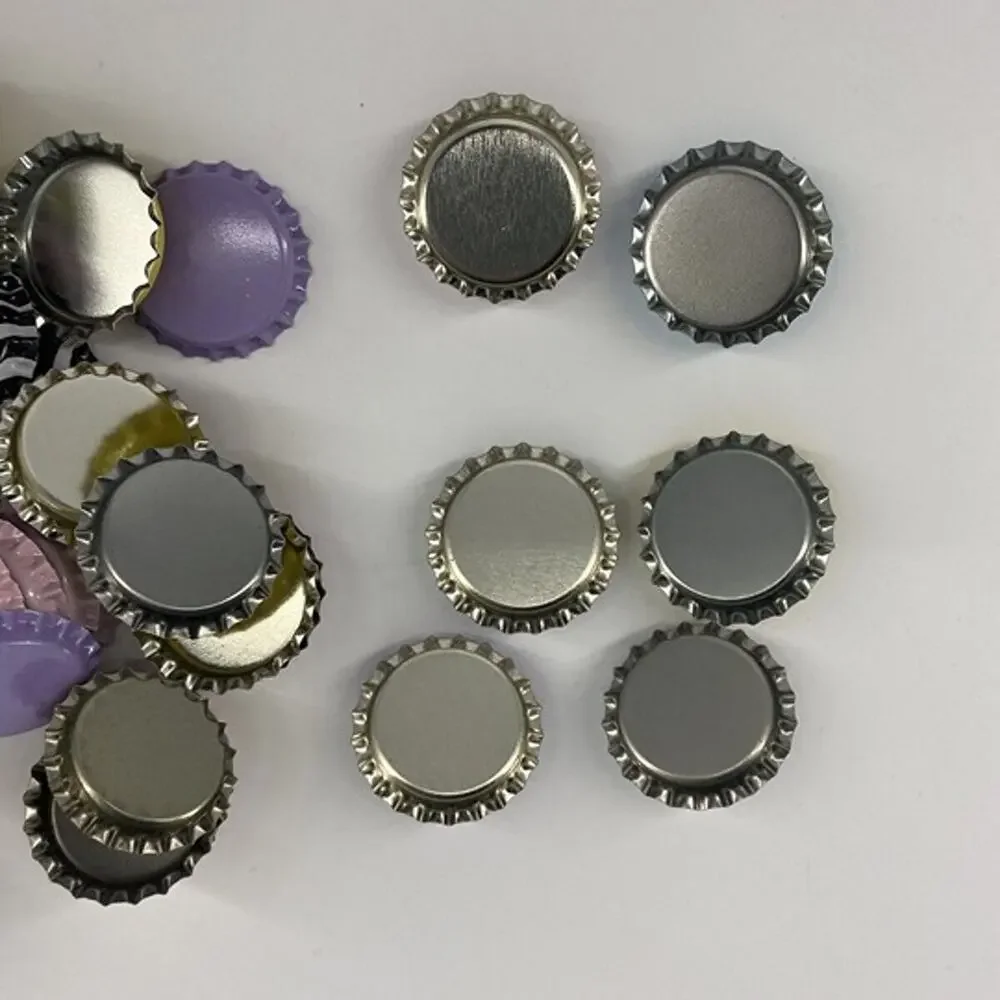 120 Assorted Metal Bottle Caps Crafts Home Brewing DIY Mixed Colors & Zebra New